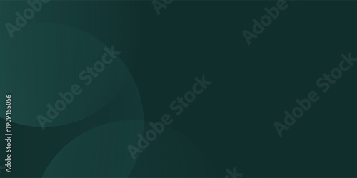 A dark green background with smooth, overlapping circles. The background is green with a gradient texture, creating a modern, abstract style. Minimal abstract circles vector gradient background