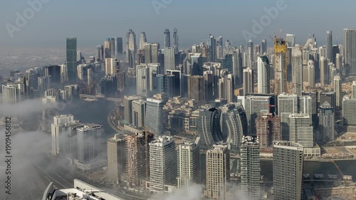 timelapse view of dubai skyscraper skyline