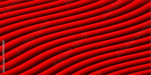 An abstract red background with striped lines and a velvet texture creates an elegant silk fabric backdrop for a theater stage or artistic wallpaper design