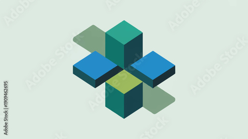 A minimalist corporate logo design featuring four overlapping geometric shapes in a cross formation (2)_traced