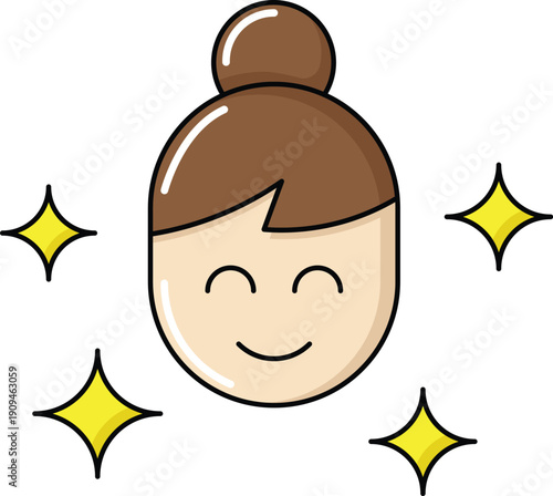 design Facial illustration icon