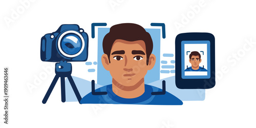identity verification process through biometric face scanning