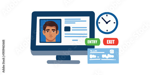 digital entry and exit records system for workplace security