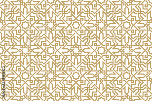Seamless geometric pattern in authentic arabian style.