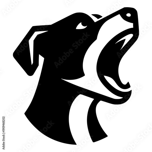 Black and white cartoon shark fish vector illustration