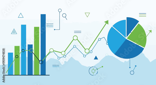 Business Analysis and Planning Chart with Graphs and Statistics on Graphs