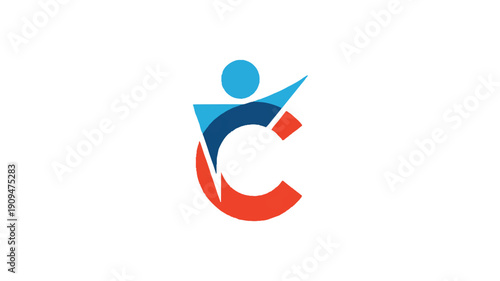 A minimalist logo design featuring a stylized figure integrated with a letter C (4)_traced