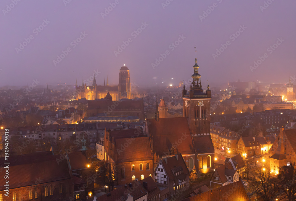 Obraz premium Panorama Gdańska 