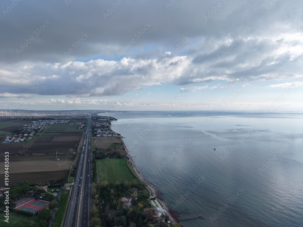 Fototapeta premium High Angle Landscape Shot with great view