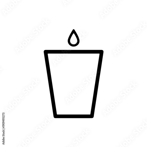 Minimalist glass icon vector line art for drinking and beverage concept