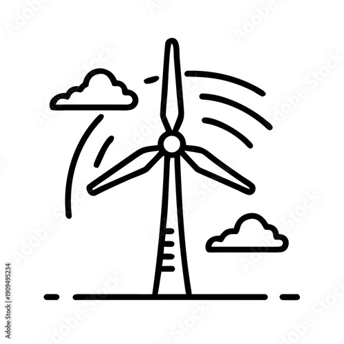 illustration of a wind turbine