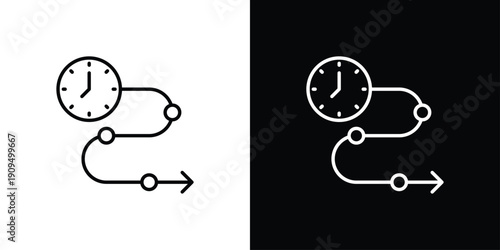 Timeline Icon Sheet Multiple Style Collection Isolated Vector