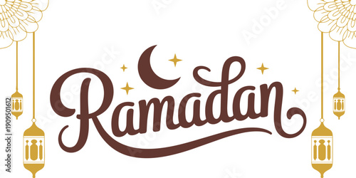 arabic ramadan kareem calligraphy lettering ramadhan greeting text for ramzan mubarak with lantern islamic pattern background	
