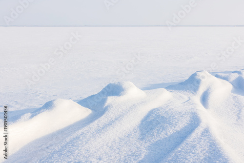 Wallpaper Mural Snow dunes stretch across sunlit winter landscape Torontodigital.ca