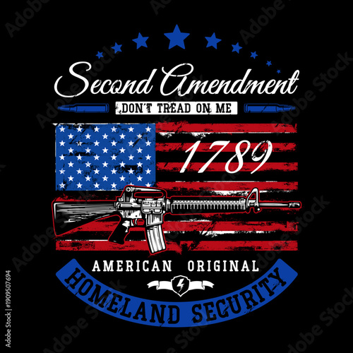 Illustration Second Amendment 1789 The American Homeland Security , 2Nd Amendment
