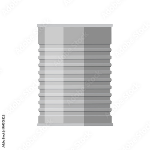 Tincan. Metal can. Vector flat clipart isolated on white background.