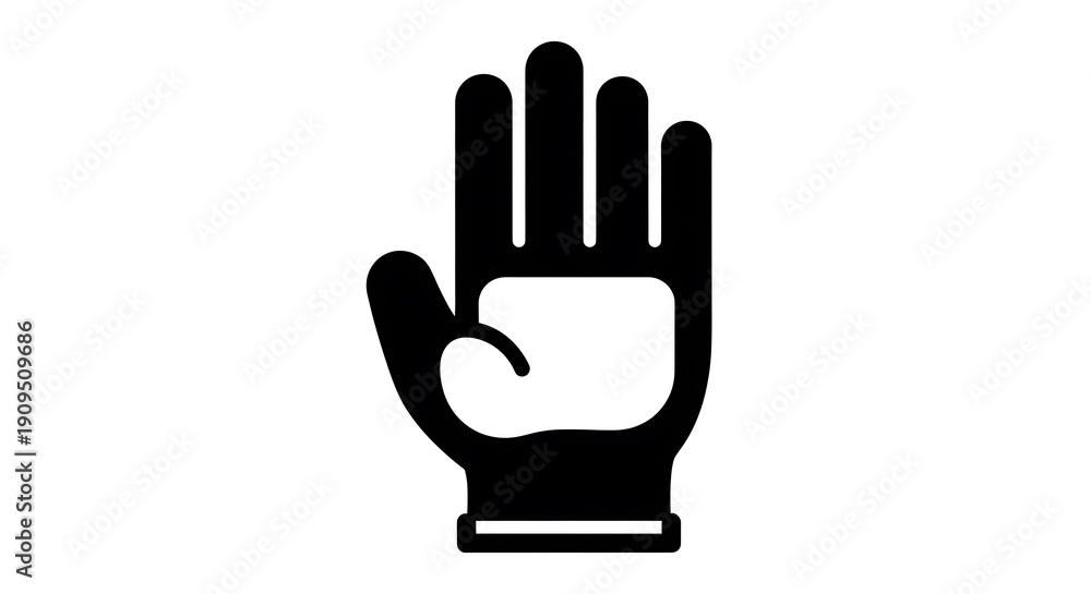 Fototapeta premium Hand gesture icon stop sign symbol.