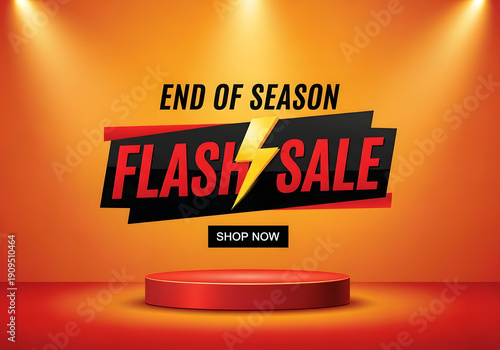 An eye-catching advertisement for an end of season flash sale event