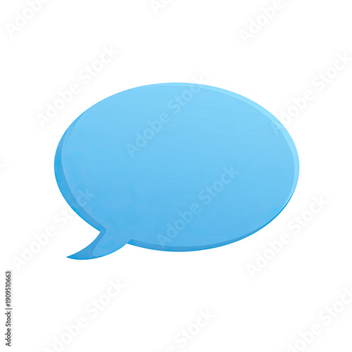 Wallpaper Mural A stylized, rounded speech bubble, light blue, with a dark blue outline, on a stark black background Torontodigital.ca