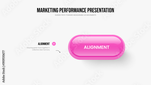 Marketing Development Slide Layout Vector Illustration. Digital Solution 1 Element Infographic Slideshow Design. Professional Showcase One Step Diagram Presentation Template.