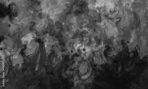 Dense smoky background with layered haze and atmospheric depth