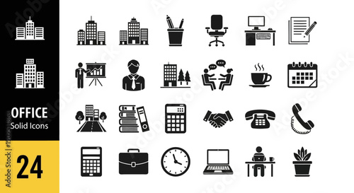 Collection of office icons and symbols on a white background, orignall eps (131).eps