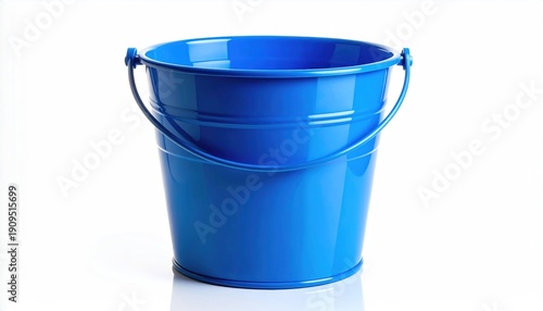 Bright Blue Bucket - A Versatile Container for Various Uses.