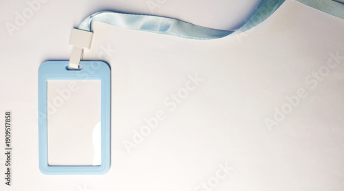 Blank ID card holder with lanyard for professional use, lanyard, blank, ID card, holder, office, work, security, badge