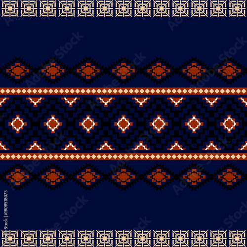 Fotografi geometric wallpaper, background pattern, AL SADU traditional pattern