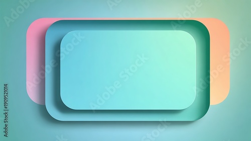 Colorful Layered Rounded Rectangles in Soft Gradient