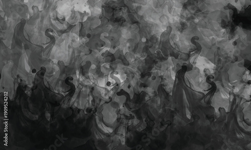 Shadowy mist waves forming a dramatic abstract scene