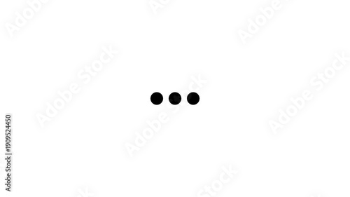 Typing loading dots, Minimal typing loading dots animation symbolizing message sending, chat response, waiting indicator, and online communication status.
