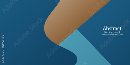 Modern blue cream fluid gradient background with curvy shapes. An abstract vector design with copy space for website . vector