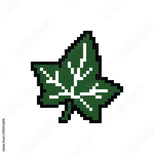Pixel Art Green Ivy Leaf Sprite
