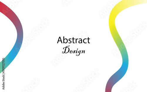 Vibrant abstract design with rainbow gradient waves