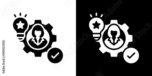 Competencies icon set multiple style collection