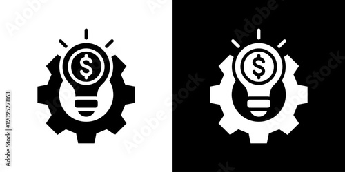 Financial Idea icon set multiple style collection