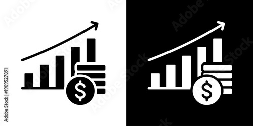 Revenue icon set multiple style collection