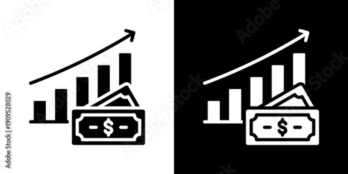 Growth icon set multiple style collection