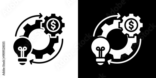 Business Concept icon set multiple style collection