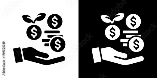 Return On Investment icon set multiple style collection