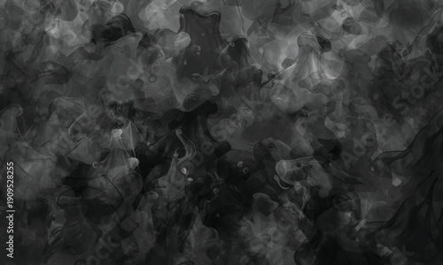 Abstract vapor swirls drifting through a shadowed atmospheric space