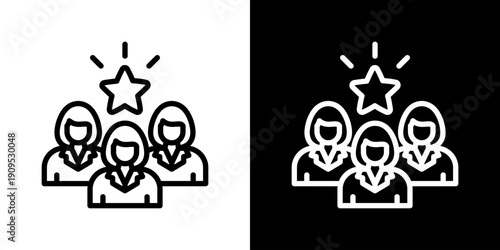 Leadership Icon Set Vector Collection Isolated In Black And White