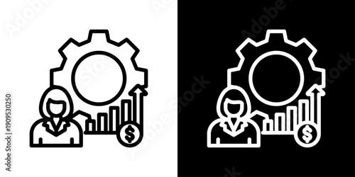 Development Icon Set Vector Collection Isolated In Black And White