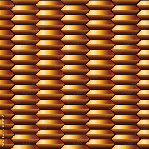 Abstract seamless pattern of overlapping gold rings with metallic gradient finish. Ideal for luxury branding, wallpapers, textiles, packaging, and elegant decorative designs