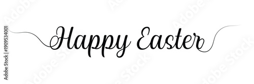 Happy easter letter hand written calligraphy. happy easter typography on isolated background. . Vector illustration. . EPS 10 .