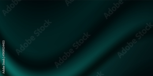 Dark green silk fabric luxury background. Vector texture pattern of wavy abstract satin cloth. Luxurious background of green silk fabric. Vector illustration