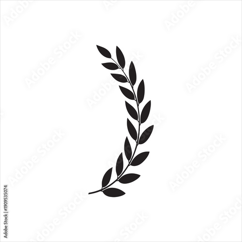 Black and gold feather vector illustration with nature and writing elements