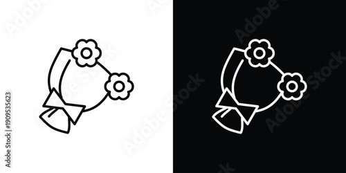 Flower Bouquet Icon Sheet Multiple Style Collection Isolated Vector