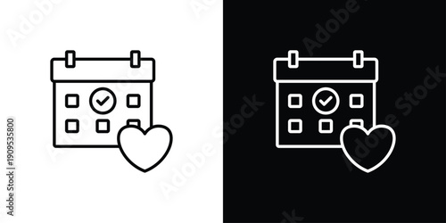 Calendar Icon Sheet Multiple Style Collection Isolated Vector